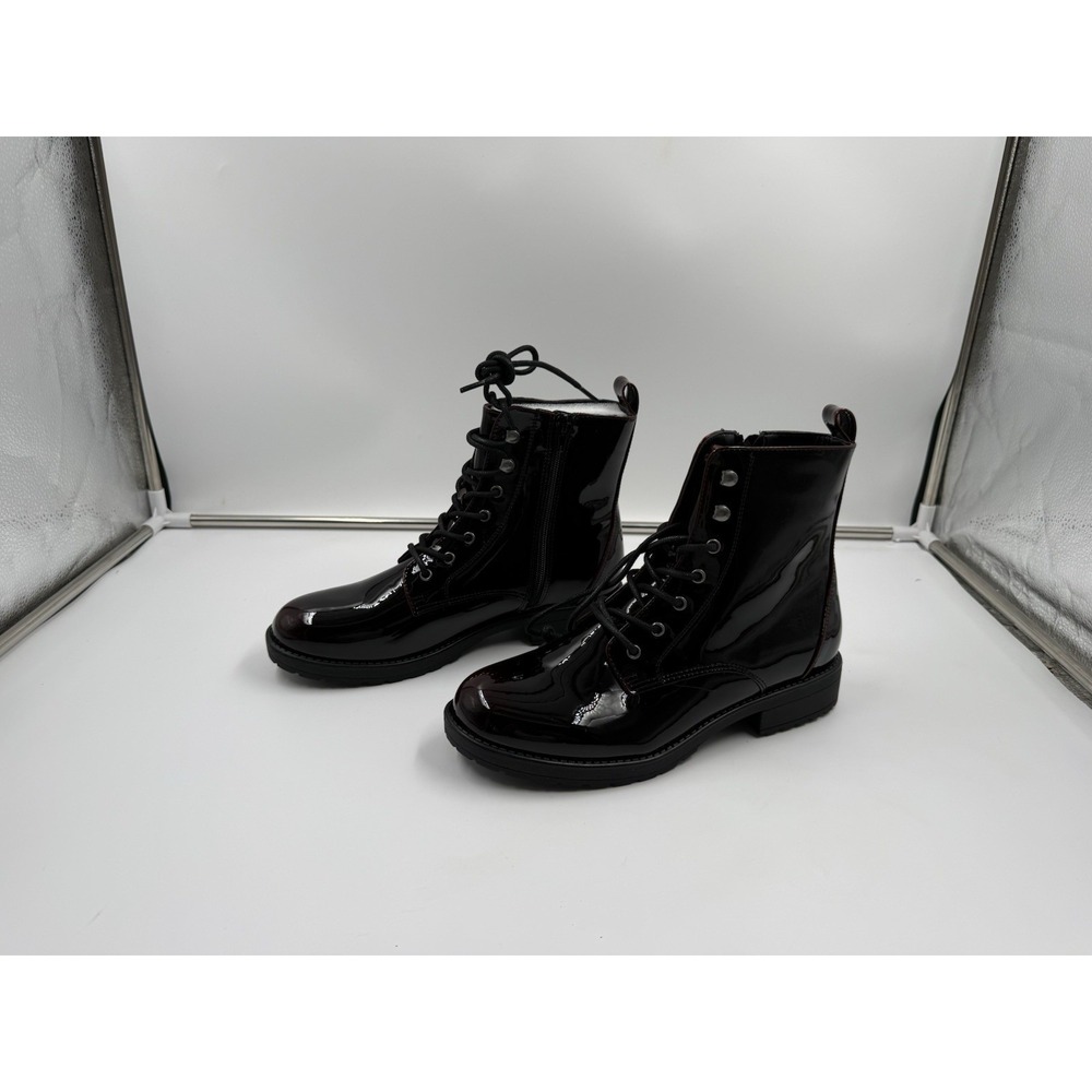 LISYIIZ womens Combat Ankle Boots Lace-up Side Zipper Boots Classic Combat 9.5M